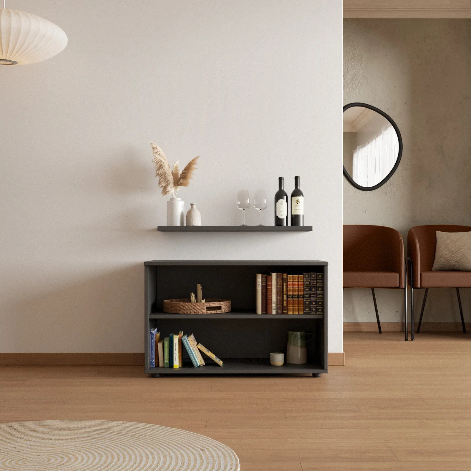 Credenza 90 - Ceniza - Metal Cobre
