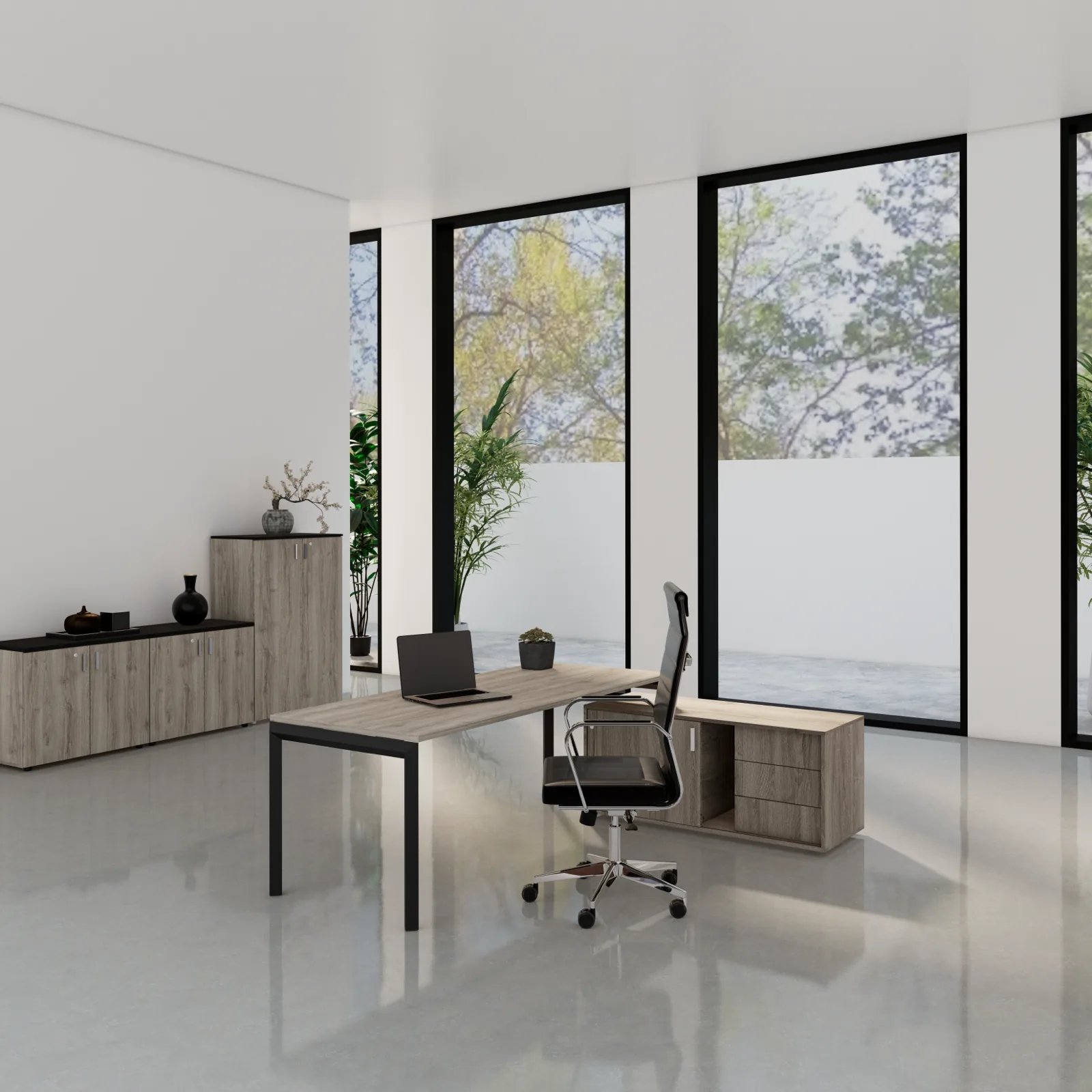 Puesto gerencial con credenza gerencial 5