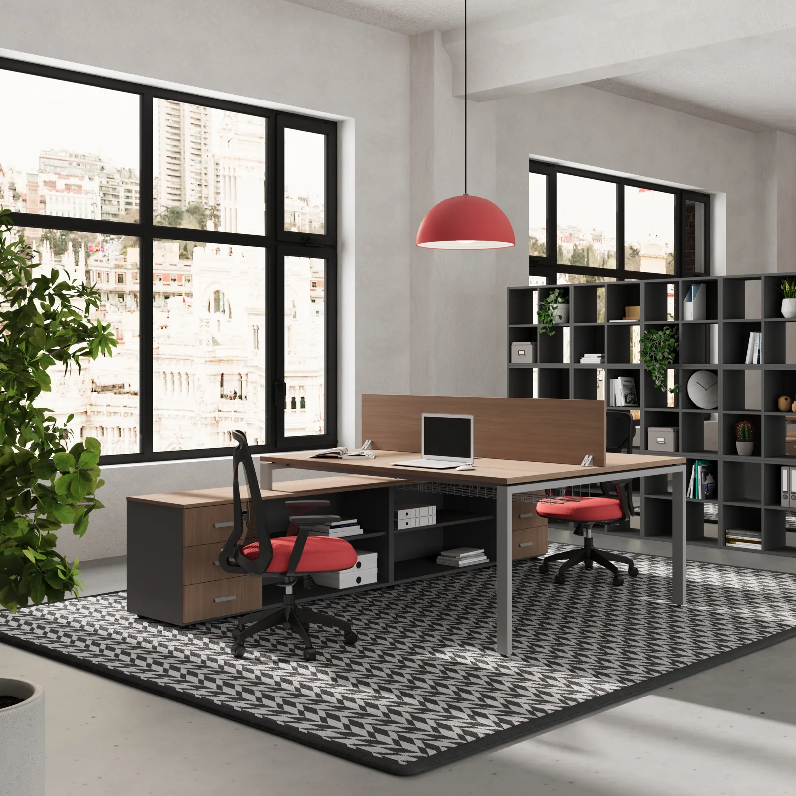 Puesto doble para credenza Riva
